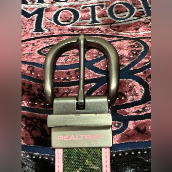 RealTree L/XL - leather backed women’s pink belt - Picture 2 of 4